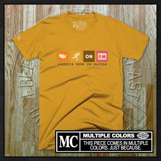 Camiseta "A América Funciona com Racismo"