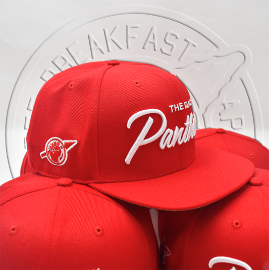 The Black Panthers Snapback - Red Rally Edition - Free Breakfast Apparel