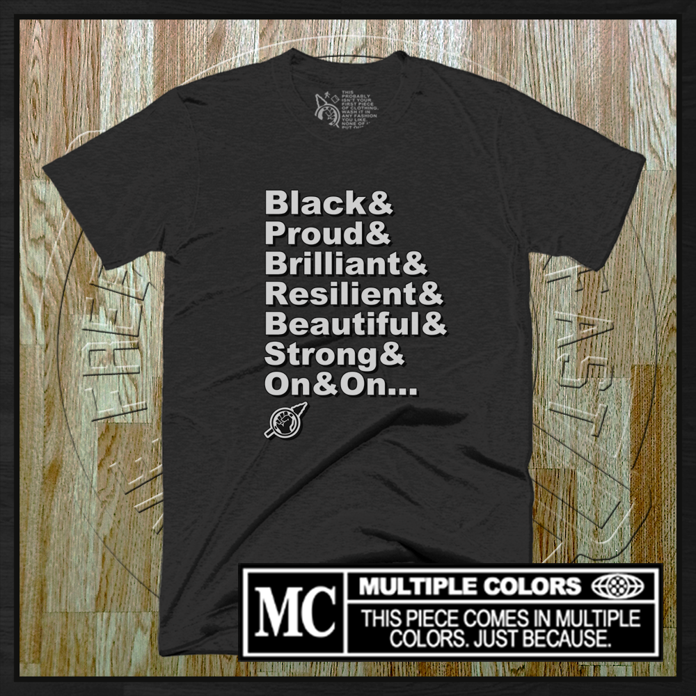 Camiseta "Diga em voz alta (Sou negro e tenho orgulho)"