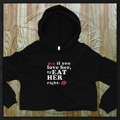 TrEat Her Right Ladies Crop Hoodie