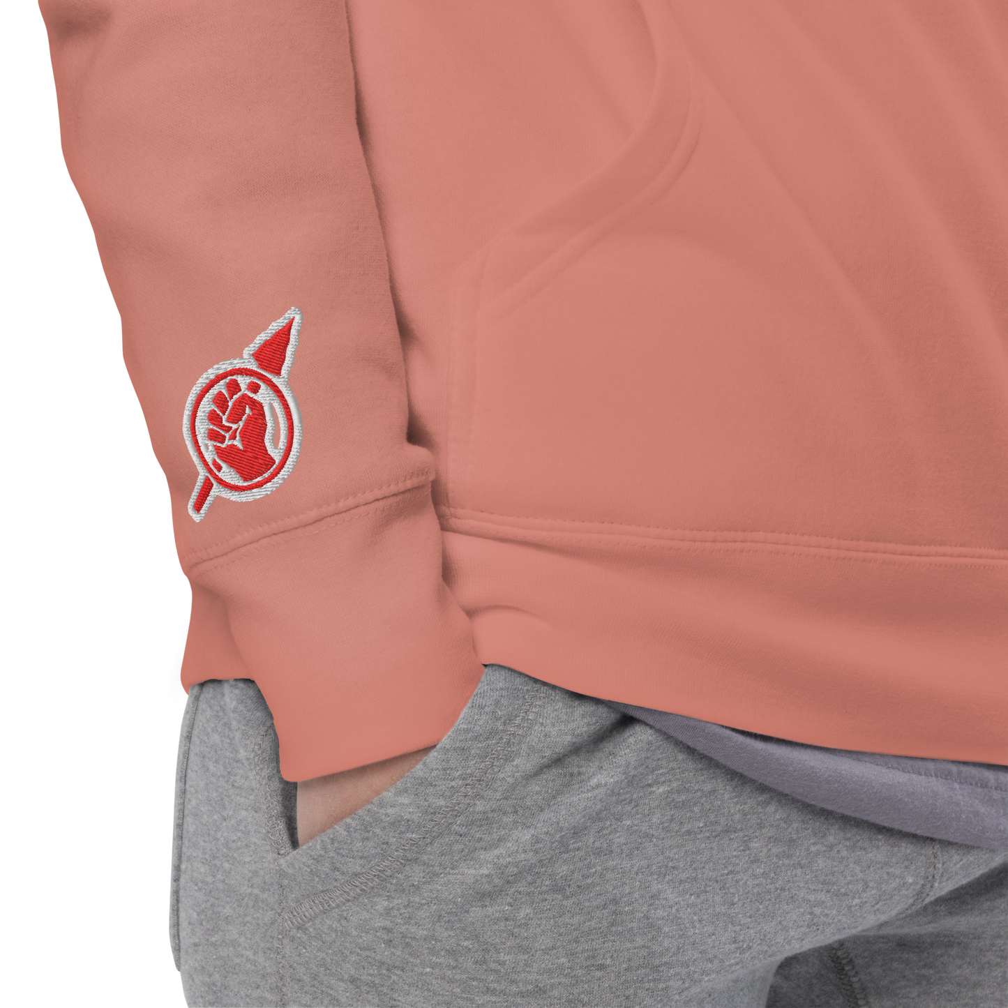 Zero Fvcks Hoodie in DustyRose