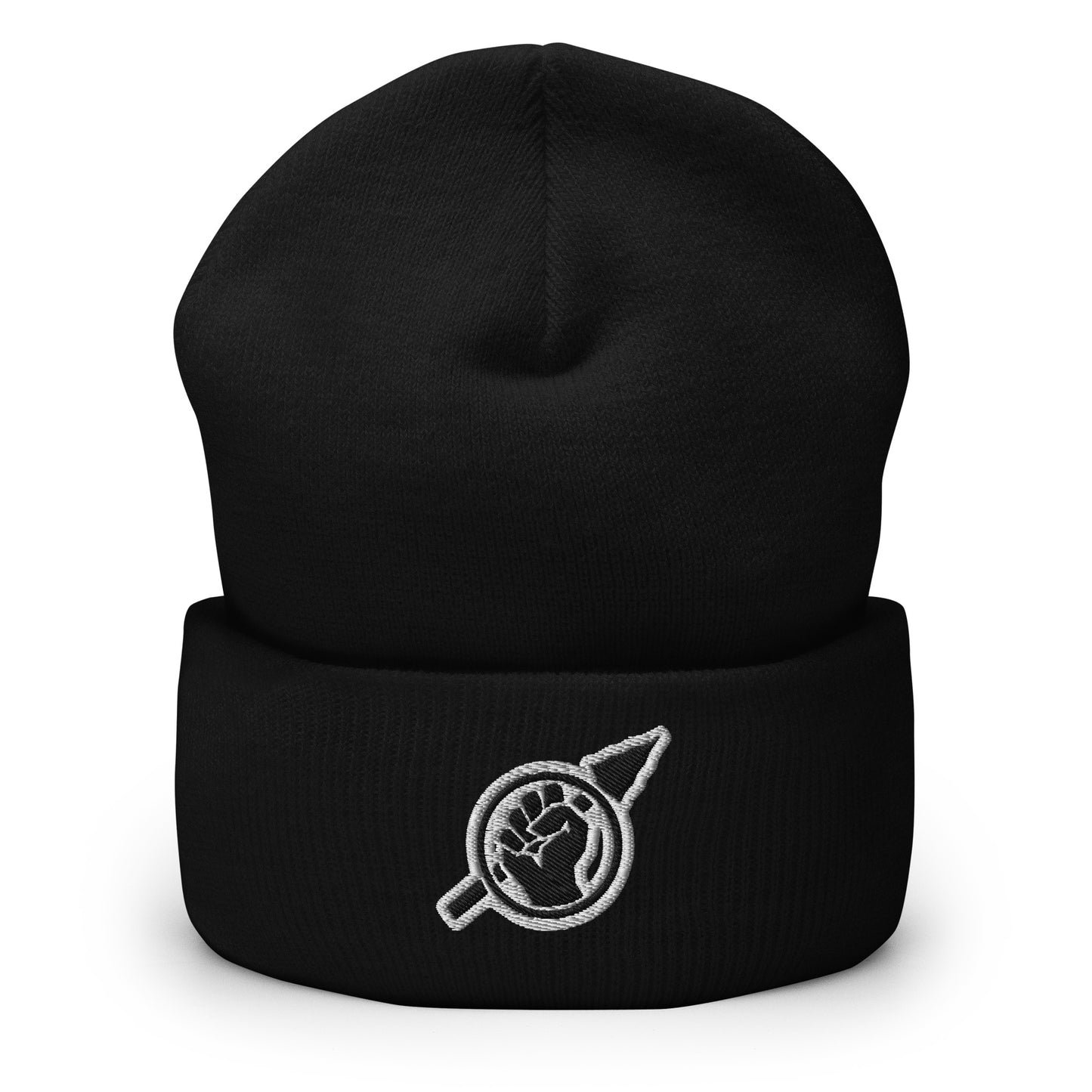 Fist and Spear Hi-Hat Beanie in JetBlack