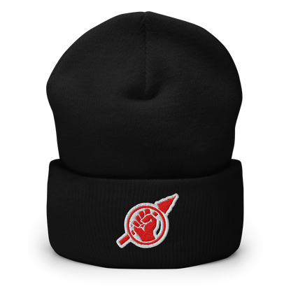 Fist and Spear Hi-Hat Beanie in JetBlack