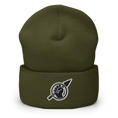 Fist and Spear Hi-Hat Beanie in OliveGreen