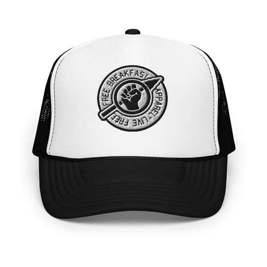 LIVE FREE Foam Trucker in Black/White