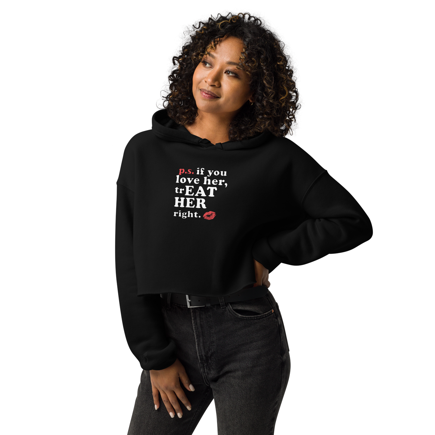 TrEat Her Right Ladies Crop Hoodie