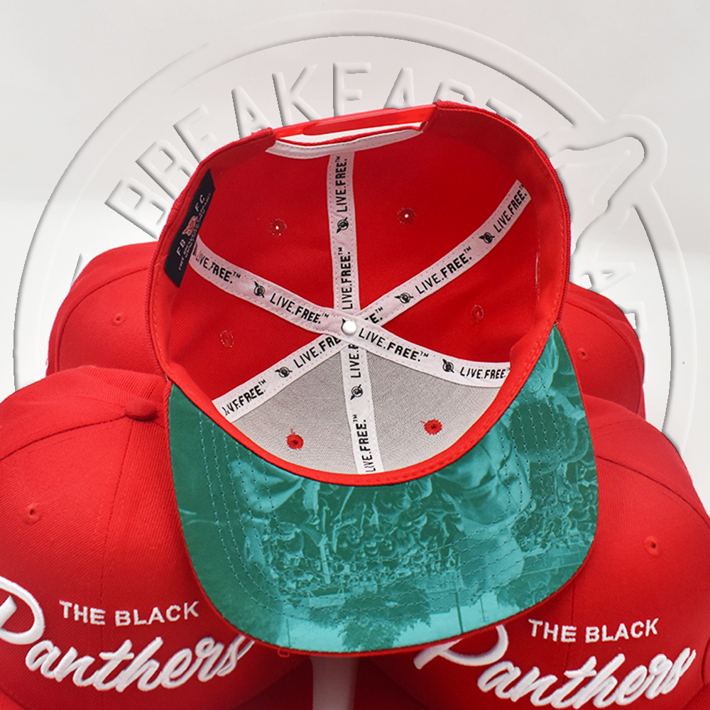 The Black Panthers Snapback - Red Rally Edition - Free Breakfast Apparel
